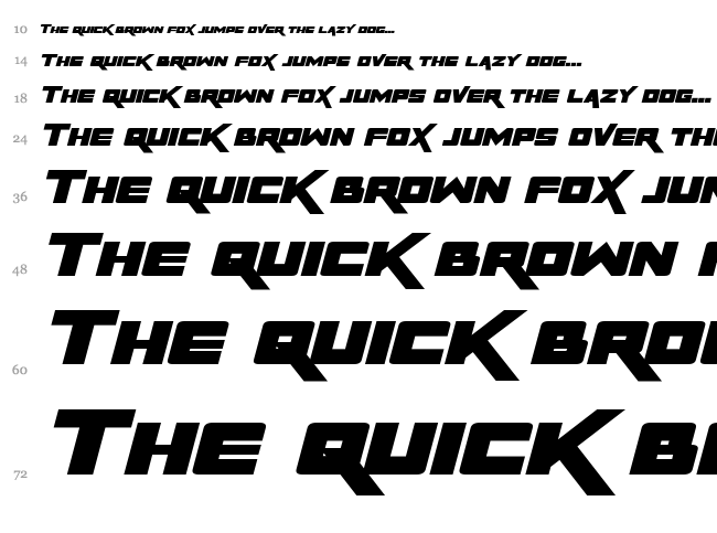 Rapier Zero font waterfall